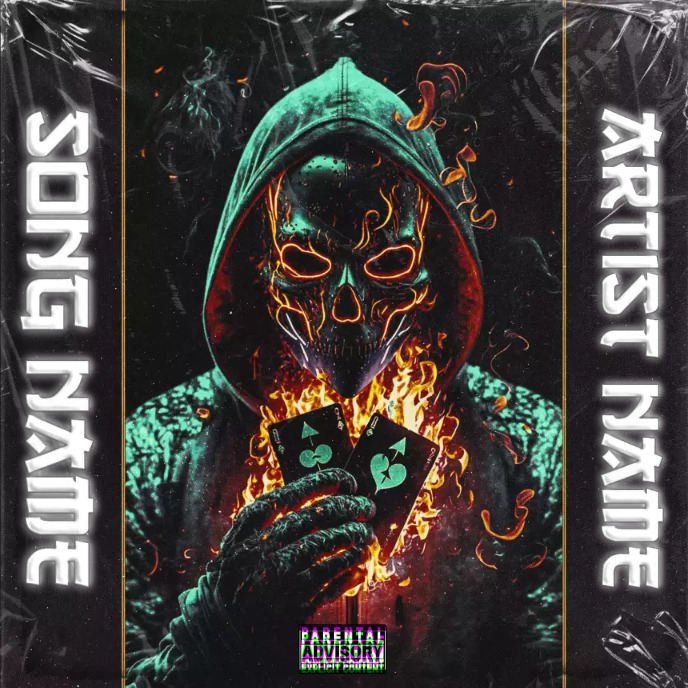 skolet Cover music Album art trap mixtape rap Template | PosterMyWall