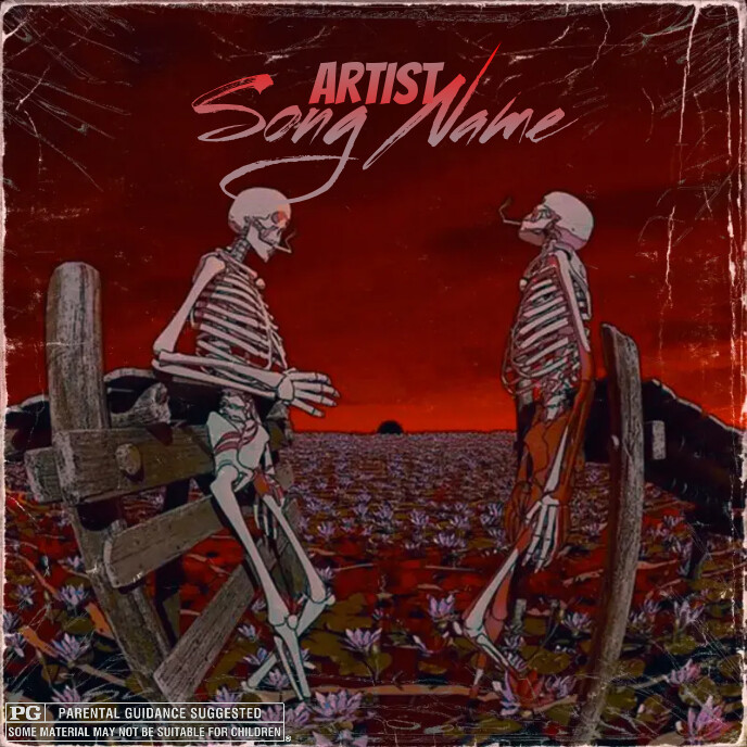 Modèle Skull Cover Album music art trap mixtape rap | PosterMyWall
