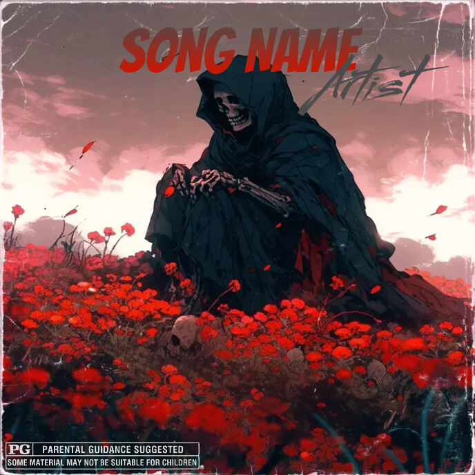Modèle Skull Cover Album music art trap mixtape rap | PosterMyWall