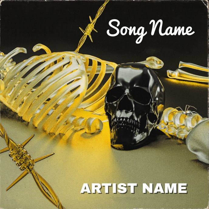 skull cover art template