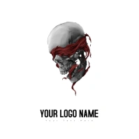 Skull Drawing Calavera Head Logo template