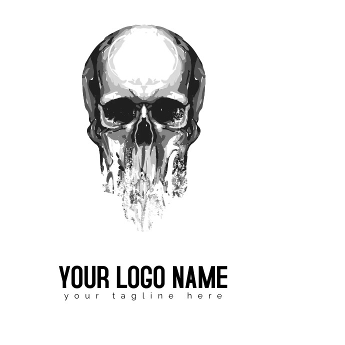 Skull Euclidean Logo template
