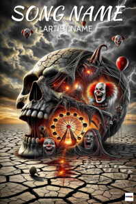 Skull Mixtape song album cover art template Poster