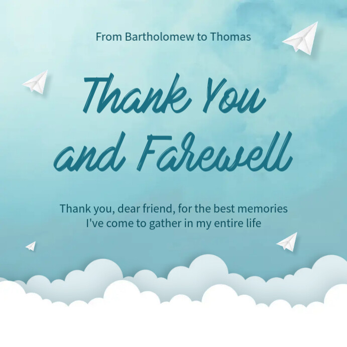 kartu ucapan perpisahan untuk rekan kerja - Fiona Sanderson