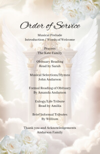 Sky Order Of Service Half Page Wide Isigamu Sekhasi Ububanzi template