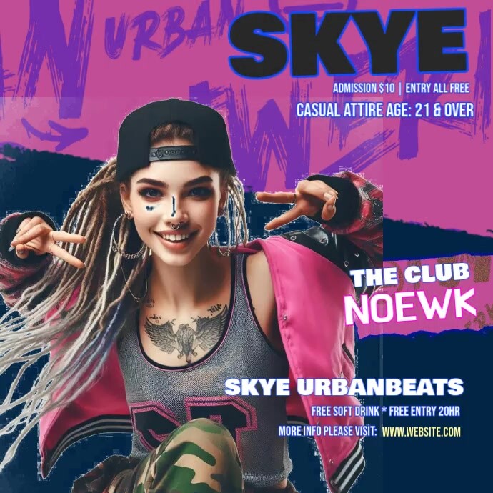 Skye Urbanbeats Concert Template | PosterMyWall