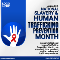 Slavery and Human Trafficking Prevention โพสต์บน Instagram template