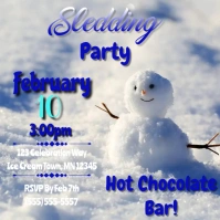 Sledding Instagram Post template