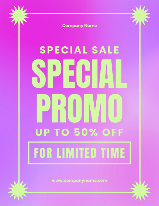 Sleek Special Promo Discount Promotion Flyer template