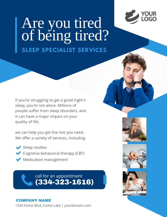 Sleep Specialist Test Flyer Template | PosterMyWall