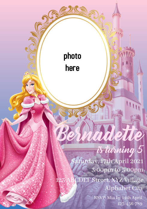 Sleeping Beauty Birthday Invitation Template | PosterMyWall