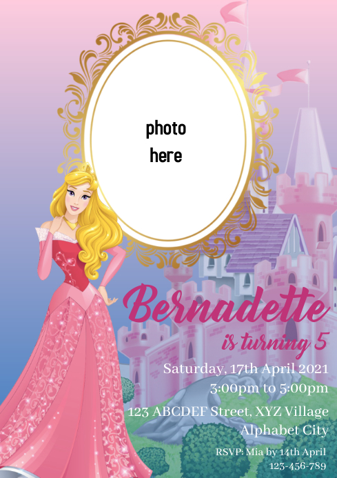 Sleeping Beauty Birthday Invitation Template | PosterMyWall