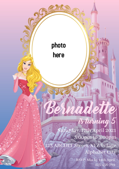 Sleeping Beauty Birthday Invitation Template | PosterMyWall