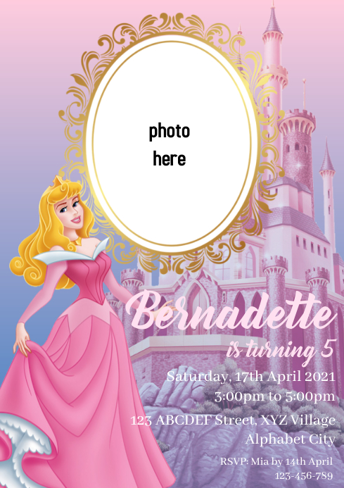 Sleeping Beauty Birthday Invitation Template | PosterMyWall