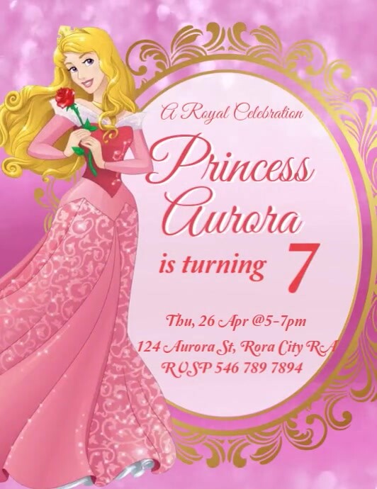 Sleeping Beauty Birthday Invitation Template PosterMyWall