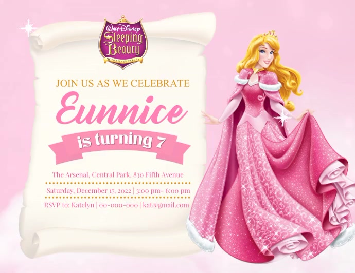 Sleeping Beauty Template | PosterMyWall