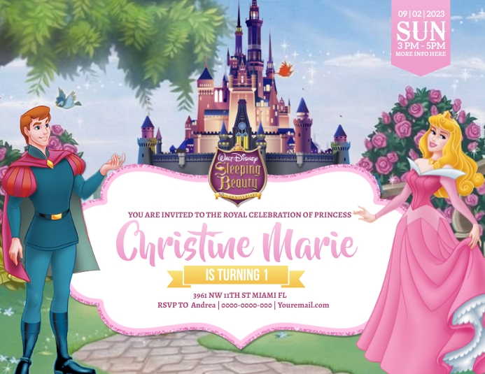 Sleeping Beauty Template PosterMyWall