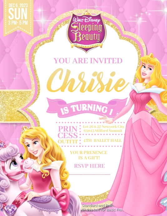 Sleeping Beauty Template PosterMyWall