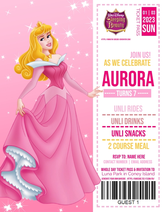 Sleeping Beauty Template PosterMyWall