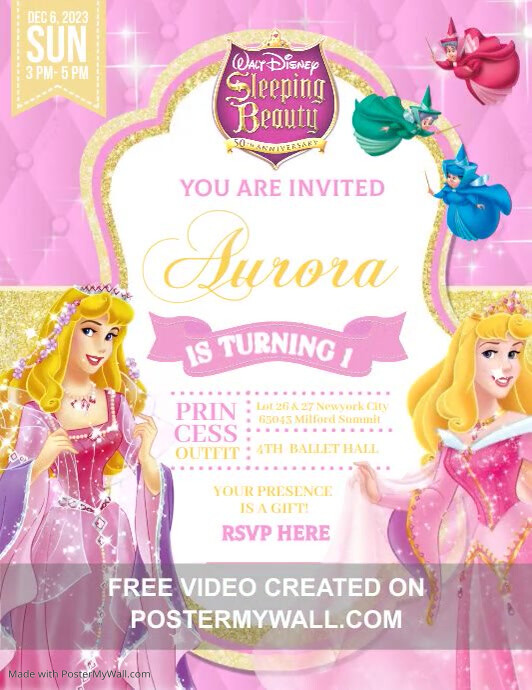 Sleeping Beauty Template | PosterMyWall