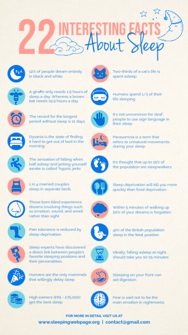 Sleeping Interesting Facts Template | PosterMyWall