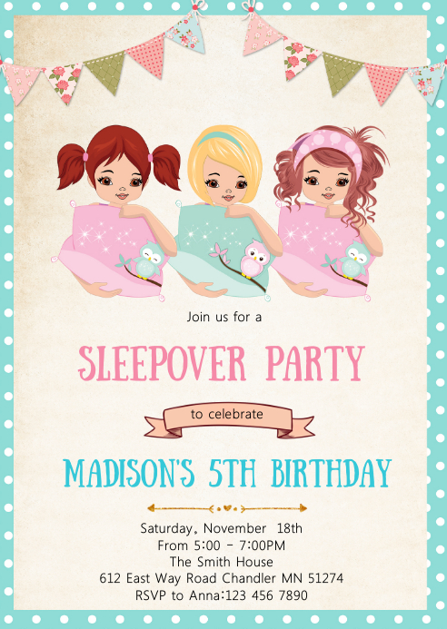 Birthday Sleepover Invitations Free Printable Birthday Sleepover Invitations Free Printable