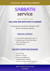 Hvid Sabbath Service A6 Template