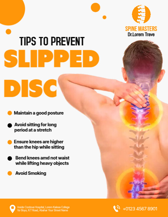 Slipped Disc Template | PosterMyWall