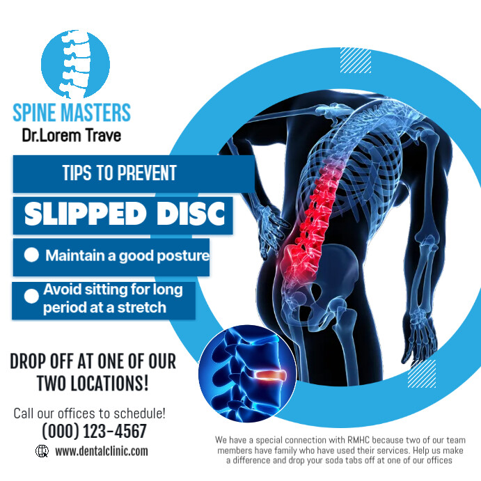 Slipped Disc Flyer Template | PosterMyWall