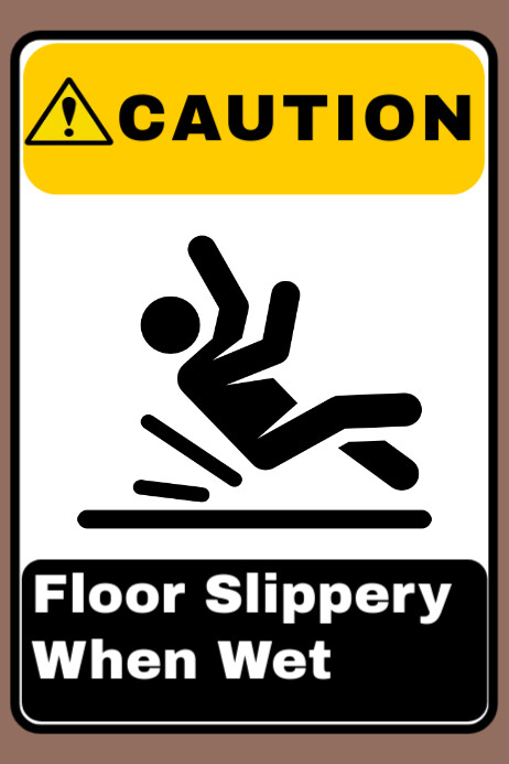 Slippery floor โปสเตอร์ template