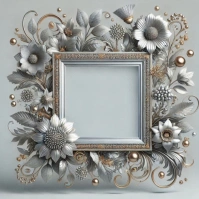 Sliver Picture frame Instagram na Post template