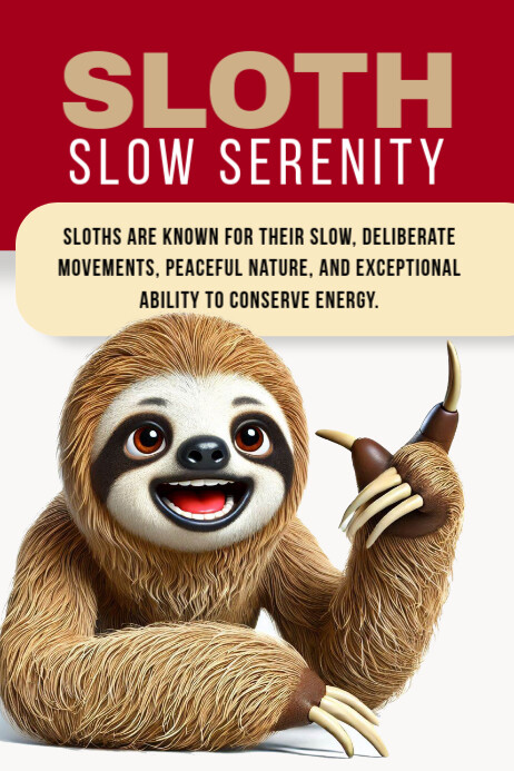 Sloth Poster template