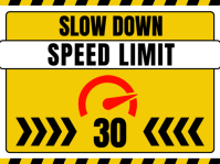 Slow Down Sign template