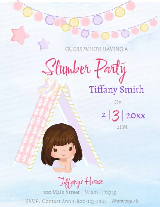 Slumber Party Template PosterMyWall