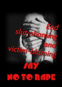 Slutshaming flyer A6 template