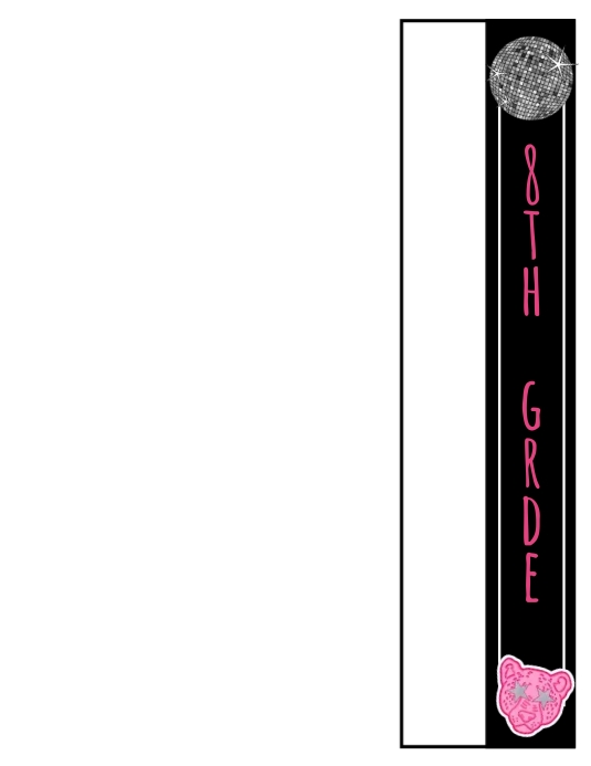Small Binder Dividers disco theme Flyer (US Letter) template
