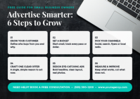 White Small Business Advertising Guide Postal Template