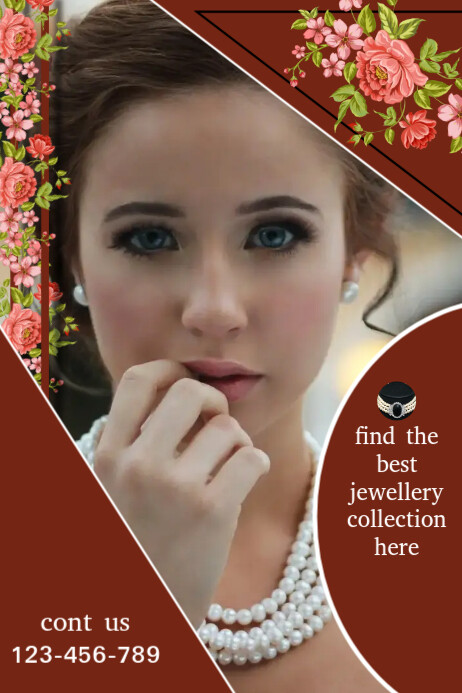 small business flyer,jewellery flyer Cartaz template