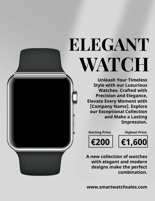 Small Business Flyer Smart Watch Sale template