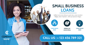 Белый Small Business Loans Facebook Shared Image Template