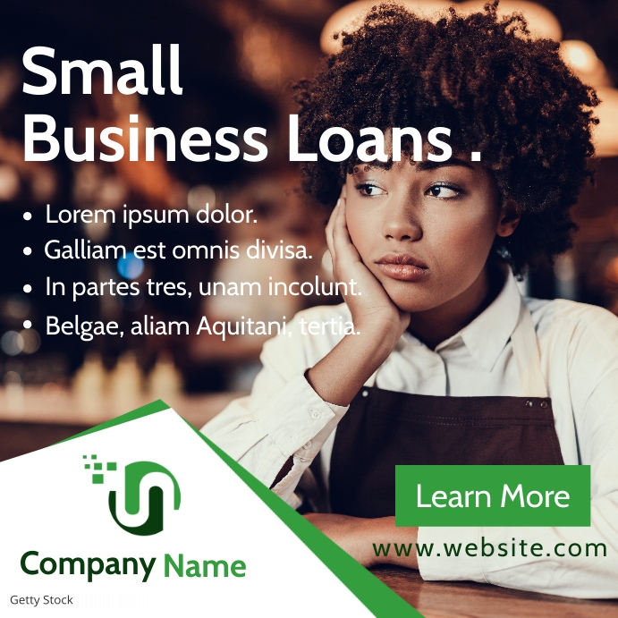 small business loans instagram post banner ad Template | PosterMyWall