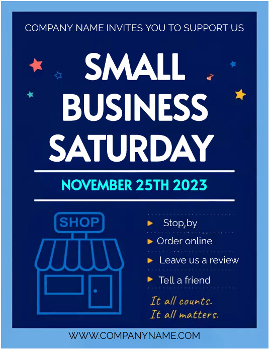 Modèle Small Business Saturday Flayer Template PosterMyWall