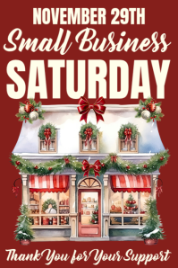 Small Business Saturday Printable Template Poster