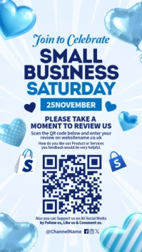 Small Business Saturday QR Code Template Instagram Story