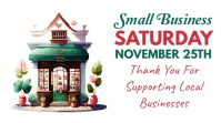 Small Business Saturday Sign Template Presentation (16:9)