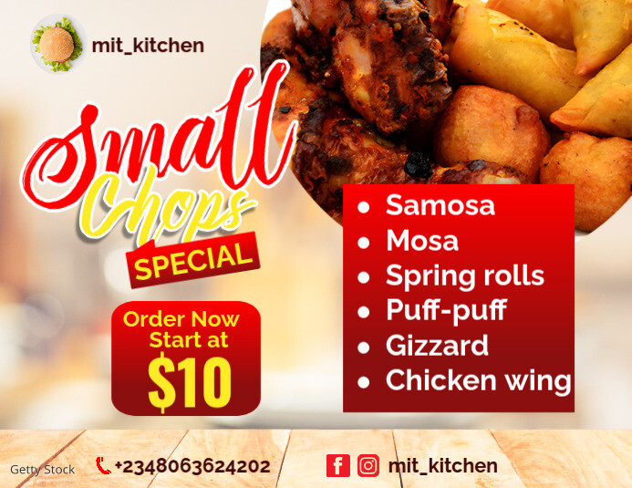 Small chops Special Flyer Template PosterMyWall
