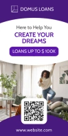 Small Loans Advertisement banner template des Spanduk Gulir Atas 3' × 6'