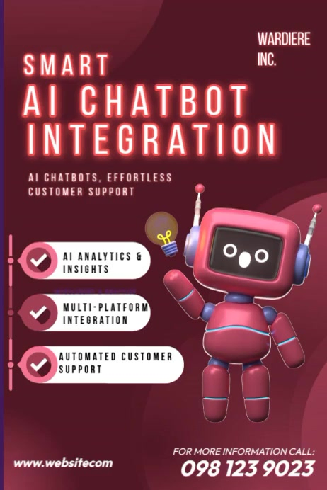 Smart Ai Chatbot Poster template