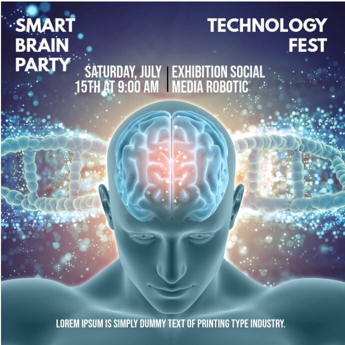 Smart Brain Template | PosterMyWall