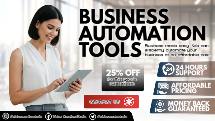 Smart Business Automation Solutions Template YouTube Thumbnail